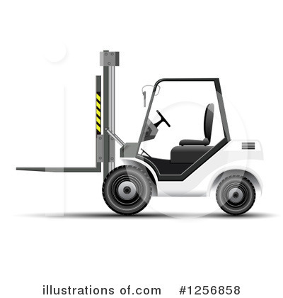 Royalty-Free (RF) Forklift Clipart Illustration by vectorace - Stock Sample #1256858
