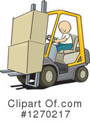 Forklift Clipart #1270217 by David Rey