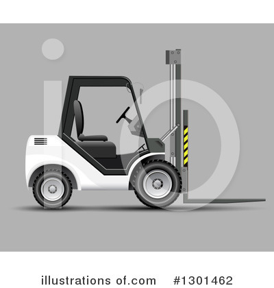 Royalty-Free (RF) Forklift Clipart Illustration by vectorace - Stock Sample #1301462