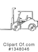 Forklift Clipart #1348046 by Vector Tradition SM