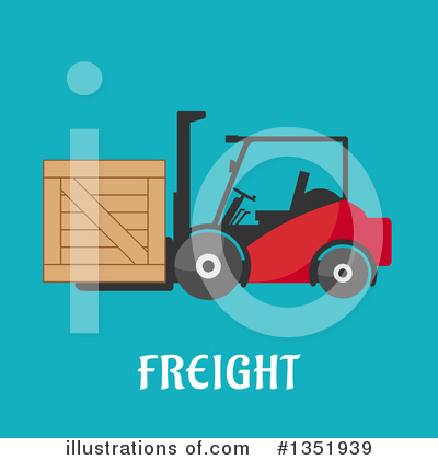 Forklift Clipart #1351939 by Vector Tradition SM