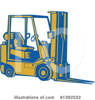 Forklift Clipart #1362522 by patrimonio