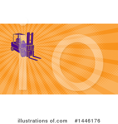 Royalty-Free (RF) Forklift Clipart Illustration by patrimonio - Stock Sample #1446176