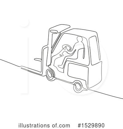 Royalty-Free (RF) Forklift Clipart Illustration by patrimonio - Stock Sample #1529890