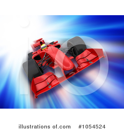 Royalty-Free (RF) Formula One Clipart Illustration by KJ Pargeter - Stock Sample #1054524
