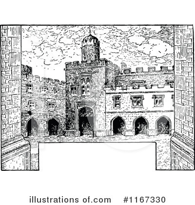 Royalty-Free (RF) Fortress Clipart Illustration by Prawny Vintage - Stock Sample #1167330