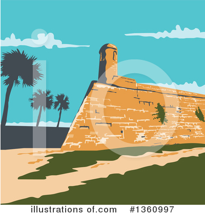 Royalty-Free (RF) Fortress Clipart Illustration by patrimonio - Stock Sample #1360997