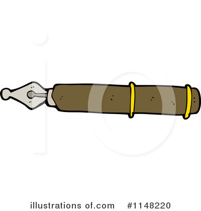 Royalty-Free (RF) Fountain Pen Clipart Illustration by lineartestpilot - Stock Sample #1148220