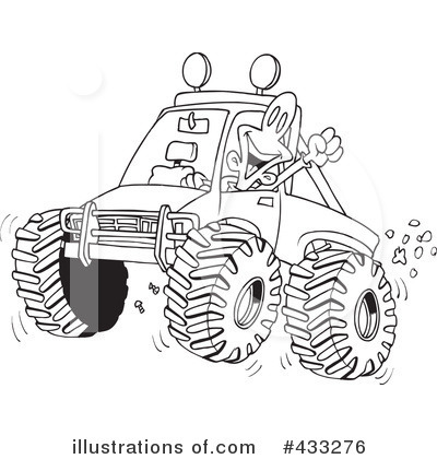 Royalty-Free (RF) Four Wheeling Clipart Illustration by toonaday - Stock Sample #433276