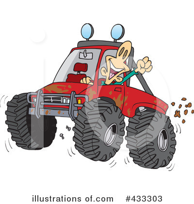 Royalty-Free (RF) Four Wheeling Clipart Illustration by toonaday - Stock Sample #433303