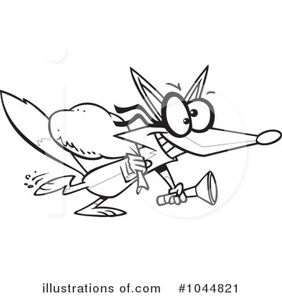 Royalty-Free (RF) Fox Clipart Illustration by toonaday - Stock Sample #1044821