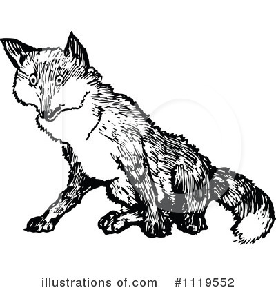 Royalty-Free (RF) Fox Clipart Illustration by Prawny Vintage - Stock Sample #1119552
