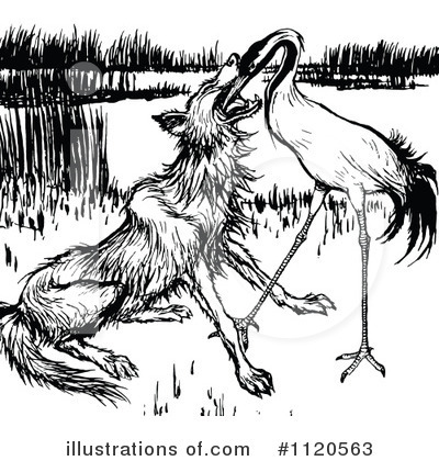 Royalty-Free (RF) Fox Clipart Illustration by Prawny Vintage - Stock Sample #1120563
