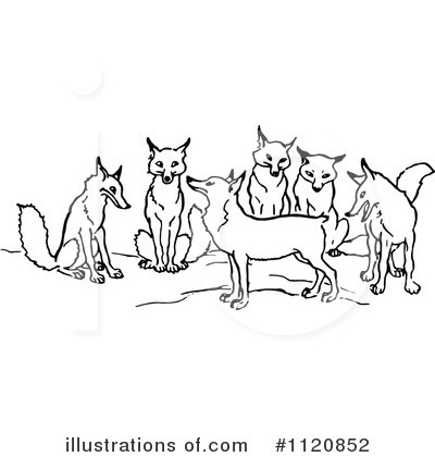 Royalty-Free (RF) Fox Clipart Illustration by Prawny Vintage - Stock Sample #1120852