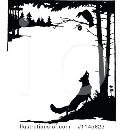 Royalty-Free (RF) Fox Clipart Illustration by Prawny Vintage - Stock Sample #1145823