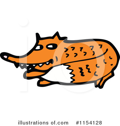 Royalty-Free (RF) Fox Clipart Illustration by lineartestpilot - Stock Sample #1154128