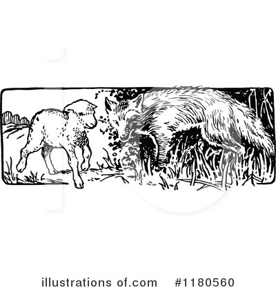 Royalty-Free (RF) Fox Clipart Illustration by Prawny Vintage - Stock Sample #1180560