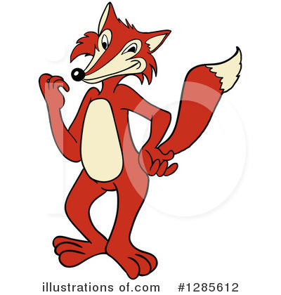 Royalty-Free (RF) Fox Clipart Illustration by LaffToon - Stock Sample #1285612
