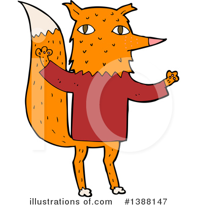 Royalty-Free (RF) Fox Clipart Illustration by lineartestpilot - Stock Sample #1388147