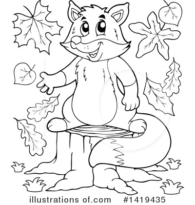 Royalty-Free (RF) Fox Clipart Illustration by visekart - Stock Sample #1419435
