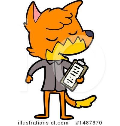 Royalty-Free (RF) Fox Clipart Illustration by lineartestpilot - Stock Sample #1487670