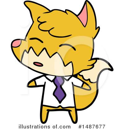 Royalty-Free (RF) Fox Clipart Illustration by lineartestpilot - Stock Sample #1487677