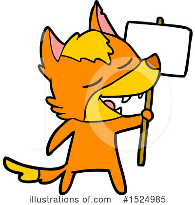 Royalty-Free (RF) Fox Clipart Illustration by lineartestpilot - Stock Sample #1524985