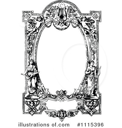 Royalty-Free (RF) Frame Clipart Illustration by Prawny Vintage - Stock Sample #1115396