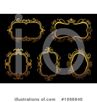 Golden Design Elements Clipart #1096840 by Vector Tradition SM