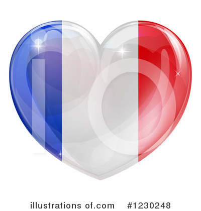 Heart Flag Clipart #1230248 by AtStockIllustration