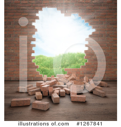 Brick Wall Clipart #1267841 by Mopic