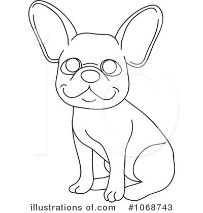 Royalty-Free (RF) French Bulldog Clipart Illustration by Rosie Piter - Stock Sample #1068743