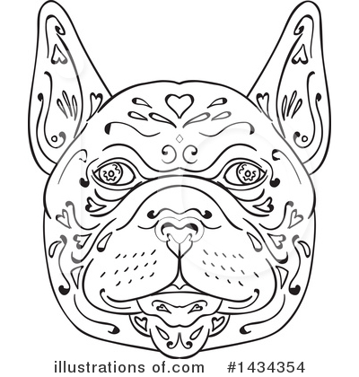 Royalty-Free (RF) French Bulldog Clipart Illustration by patrimonio - Stock Sample #1434354