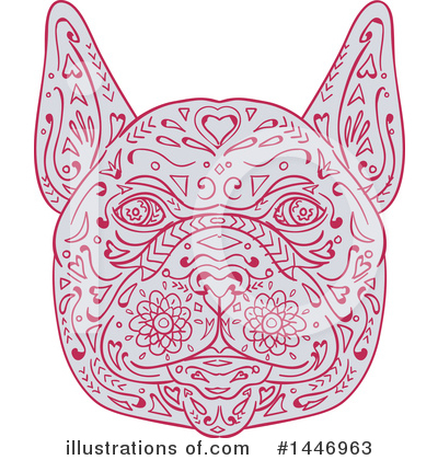 Royalty-Free (RF) French Bulldog Clipart Illustration by patrimonio - Stock Sample #1446963