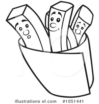 Royalty-Free (RF) French Fries Clipart Illustration by dero - Stock Sample #1051441