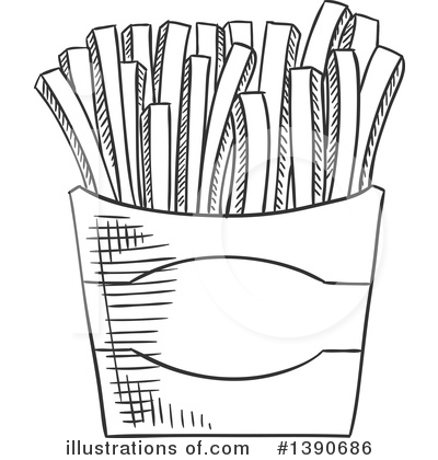 Royalty-Free (RF) French Fries Clipart Illustration by Vector Tradition SM - Stock Sample #1390686