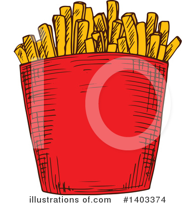 Royalty-Free (RF) French Fries Clipart Illustration by Vector Tradition SM - Stock Sample #1403374