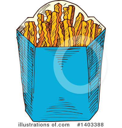Royalty-Free (RF) French Fries Clipart Illustration by Vector Tradition SM - Stock Sample #1403388