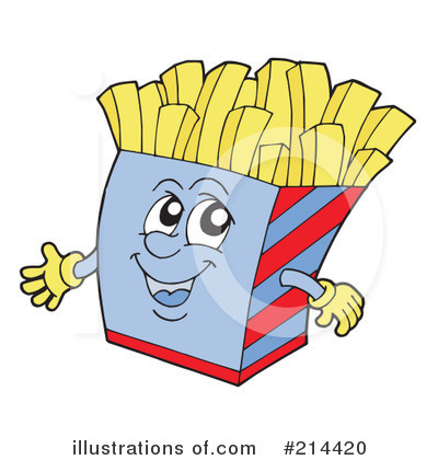 Royalty-Free (RF) French Fries Clipart Illustration by visekart - Stock Sample #214420