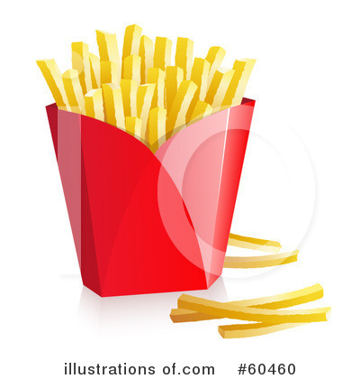Royalty-Free (RF) French Fries Clipart Illustration by Oligo - Stock Sample #60460