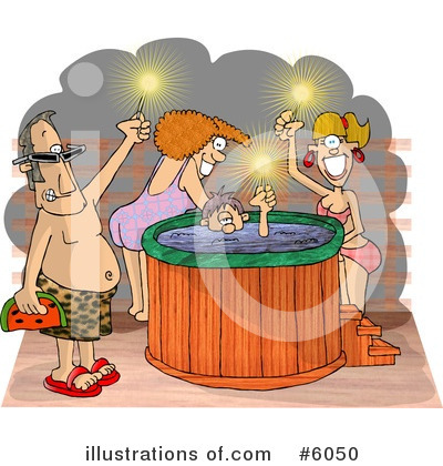 Hot Tub Clipart #1048389 - Illustration by toonaday
