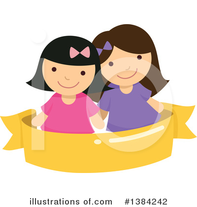 Sisters Clipart #1384242 by BNP Design Studio