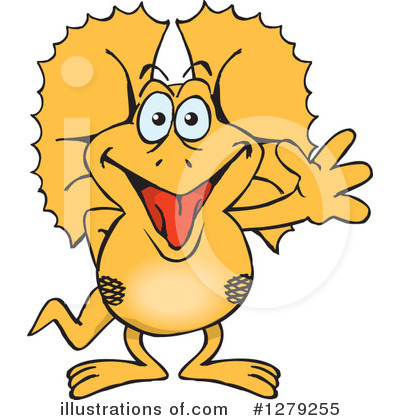 Royalty-Free (RF) Frill Lizard Clipart Illustration by Dennis Holmes Designs - Stock Sample #1279255