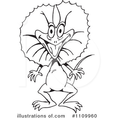 Frilled Lizard Clipart #1109960 by Dennis Holmes Designs