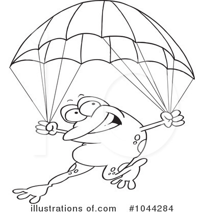 Parachuting Clipart #1044284 by toonaday