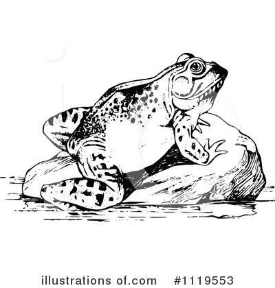 Royalty-Free (RF) Frog Clipart Illustration by Prawny Vintage - Stock Sample #1119553