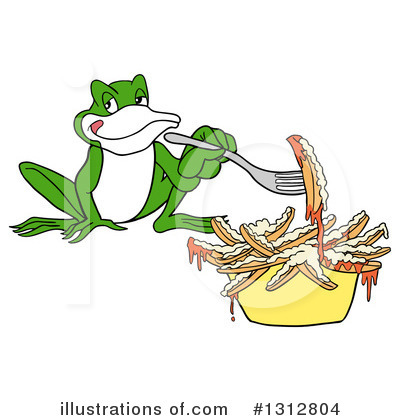 Royalty-Free (RF) Frog Clipart Illustration by LaffToon - Stock Sample #1312804