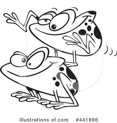 Royalty-Free (RF) Frogs Clipart Illustration by toonaday - Stock Sample #441866