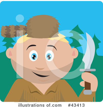 Royalty-Free (RF) Frontiersman Clipart Illustration by Dennis Holmes Designs - Stock Sample #43413