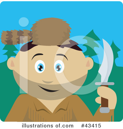 Royalty-Free (RF) Frontiersman Clipart Illustration by Dennis Holmes Designs - Stock Sample #43415